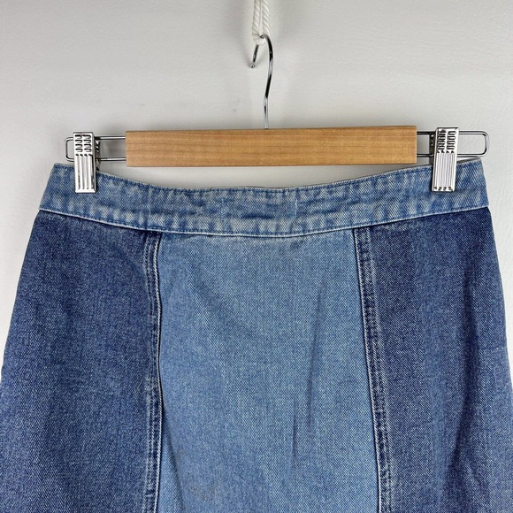 Pacsun Denim Skirt Womens Size 26 Blue Jean Mini Skirt Bohemian Zip Front - Picture 6 of 9